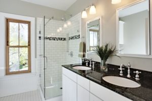 Kenwood kitchens tub-less bathroom